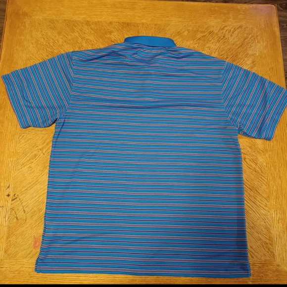 Nike Golf Men's Extra Large Blue Striped Dri-Fit Polo Shirt. - Picture 3 of 7